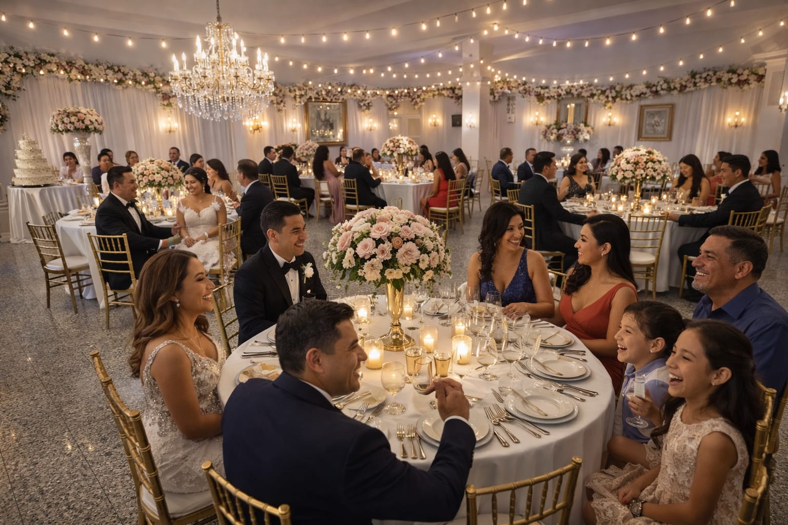 Montaje de luces y sonido en salón de eventos